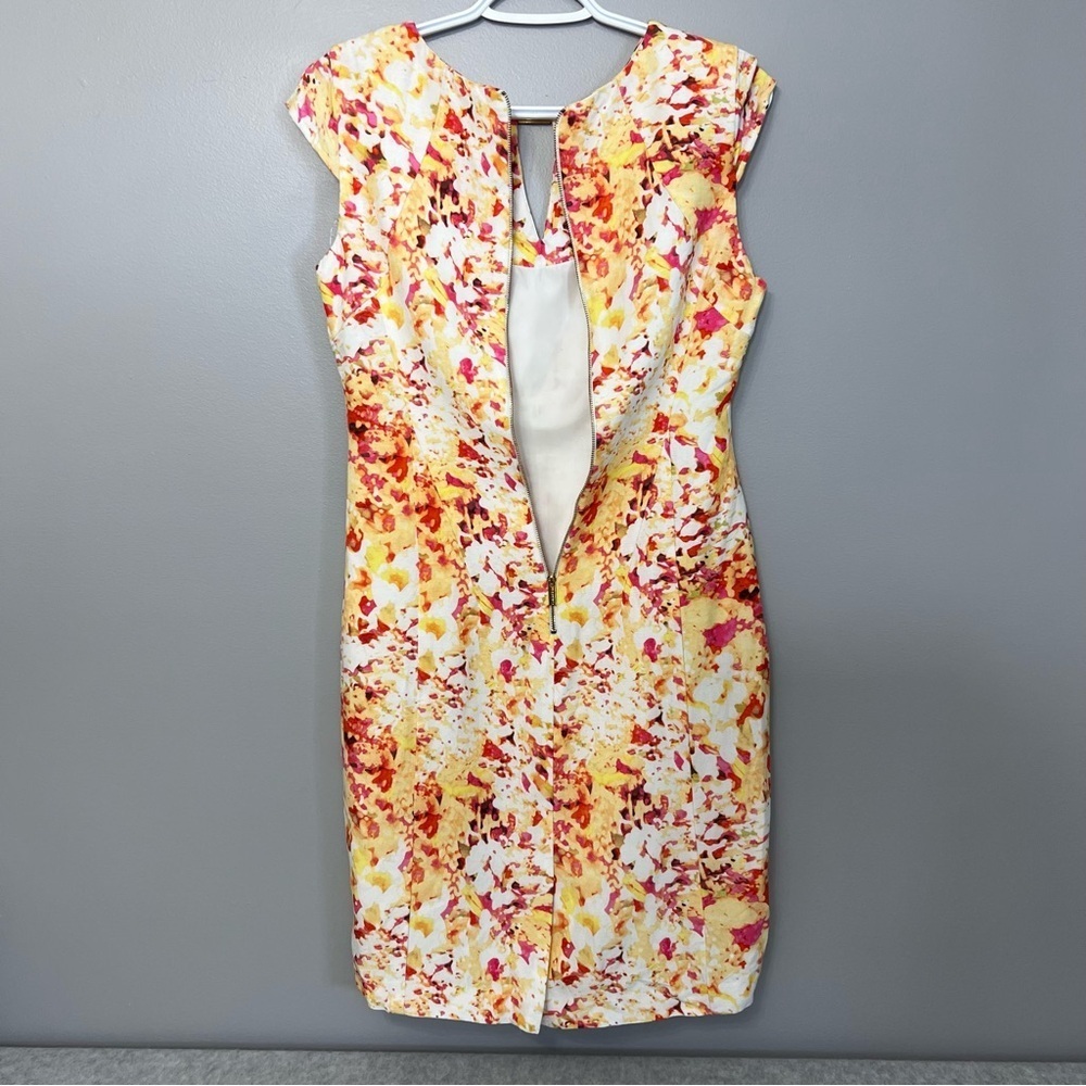CALVIN KLEIN CAP SLEEVE SHEATH DRESS sz 2 - Picture 6 of 16